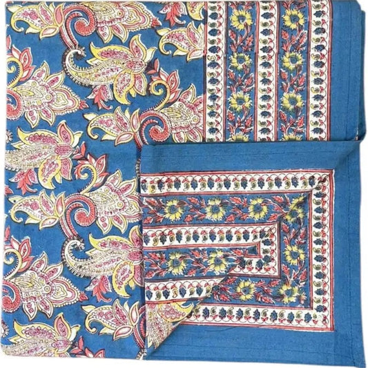 nappe indienne bleue