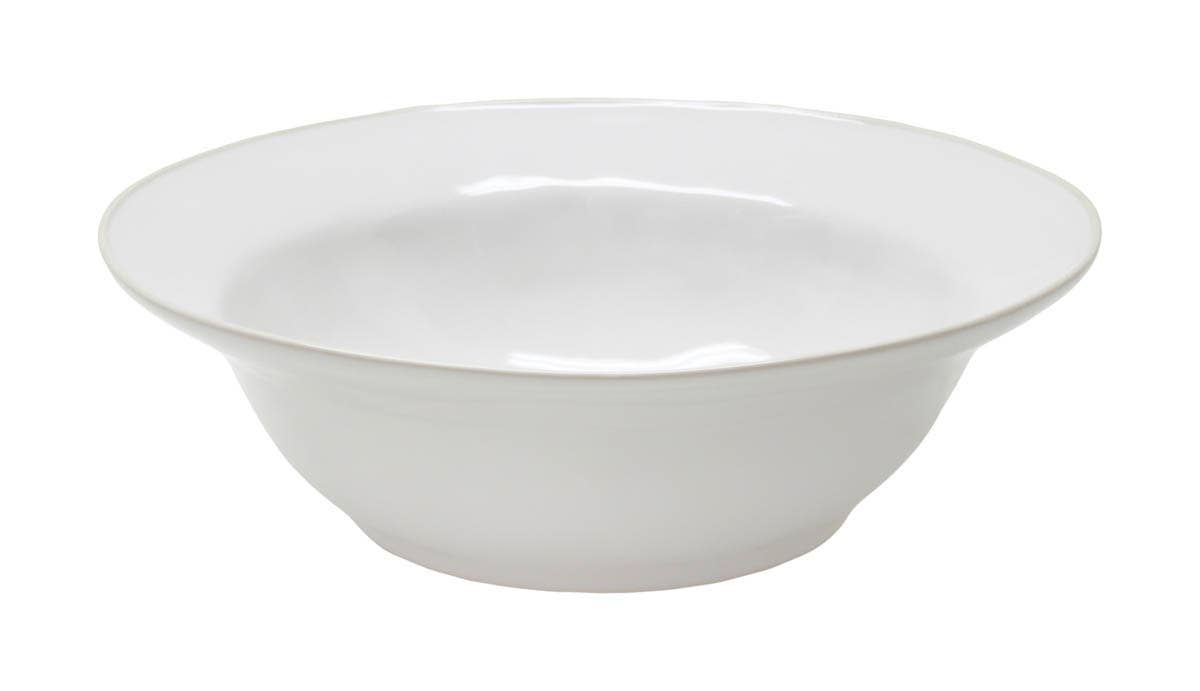 saladier avec bords, style campagne. Couleur blanc, beige