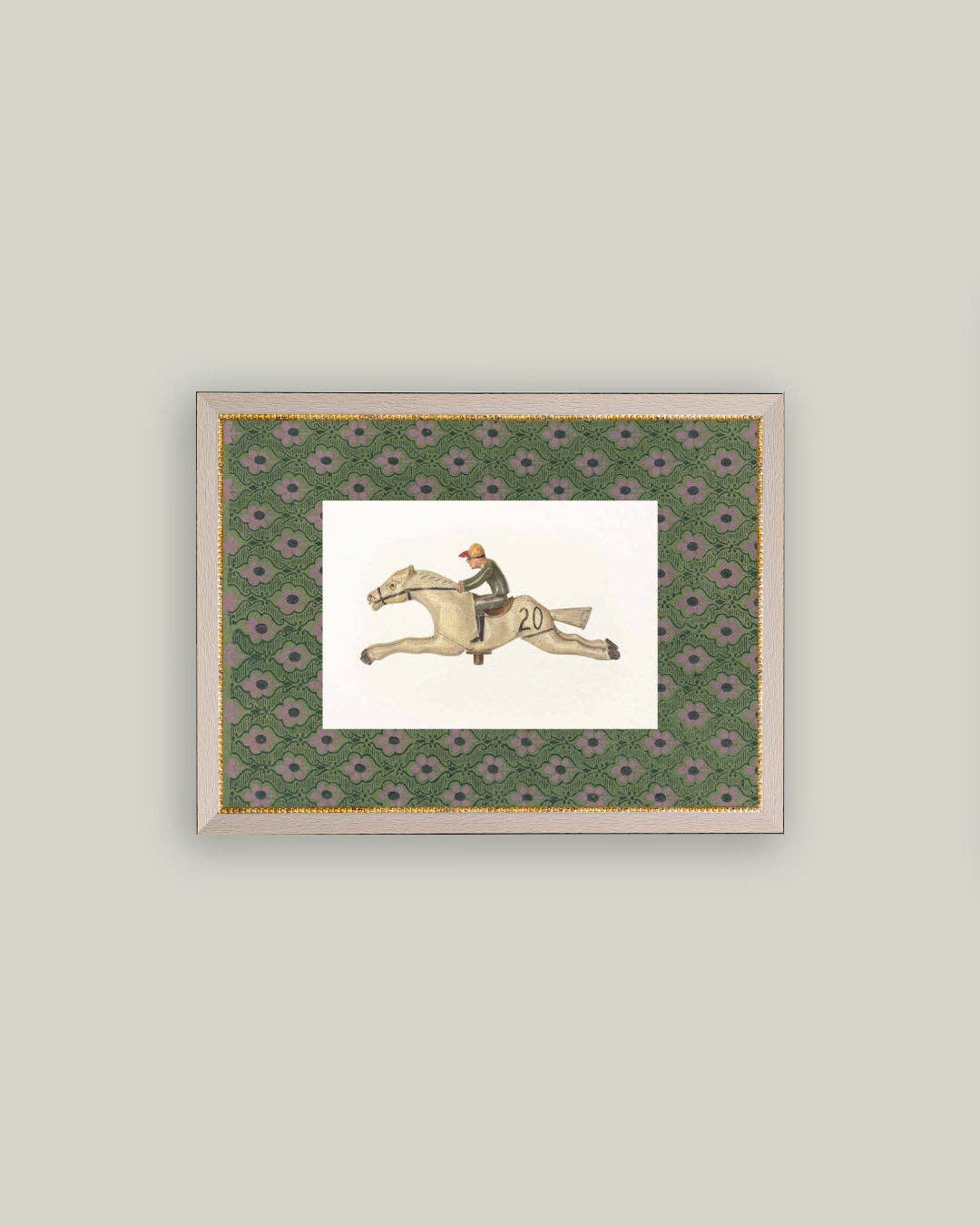 Impression sur toile - Cheval de course en bois 9x7