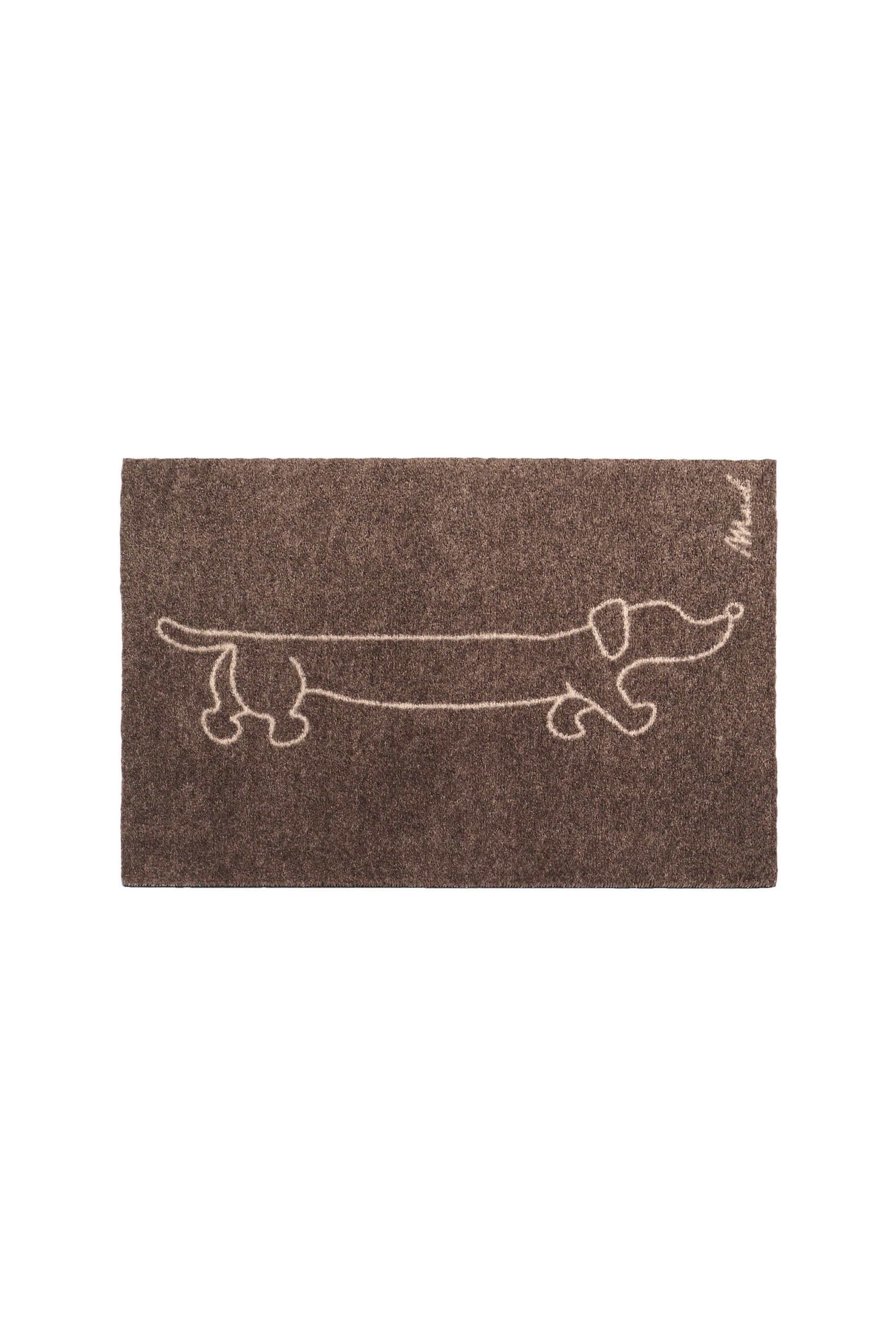 tapis absorbant avec dessin de teckel