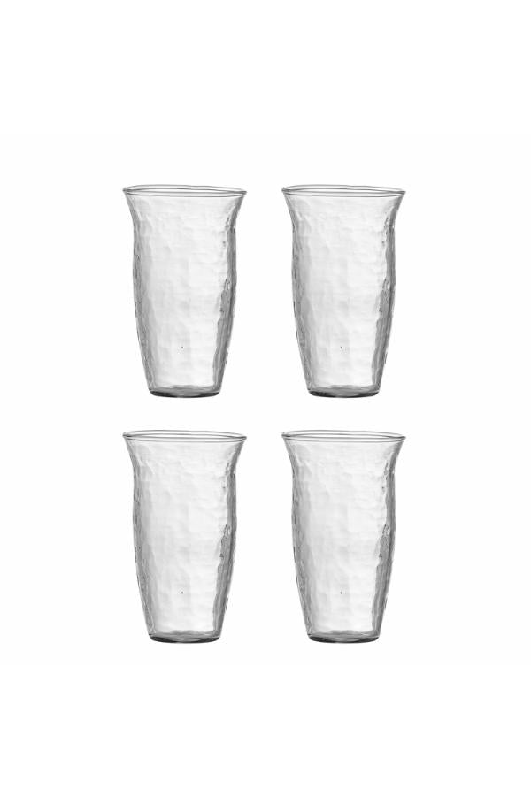 Set de 4 verres Asha en verre recyclé