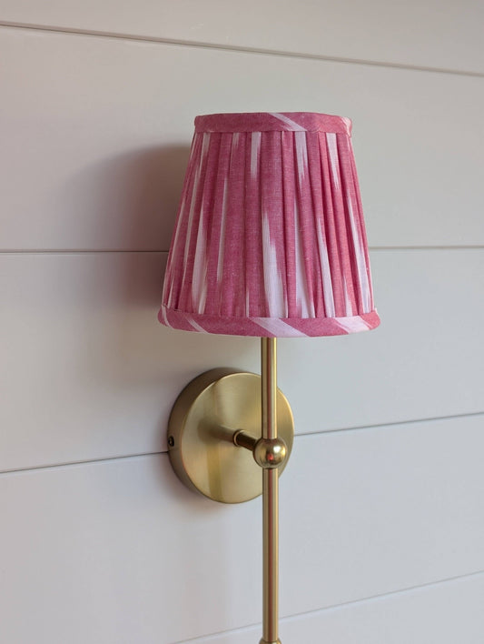 Abat-jour plissé Ikat rose