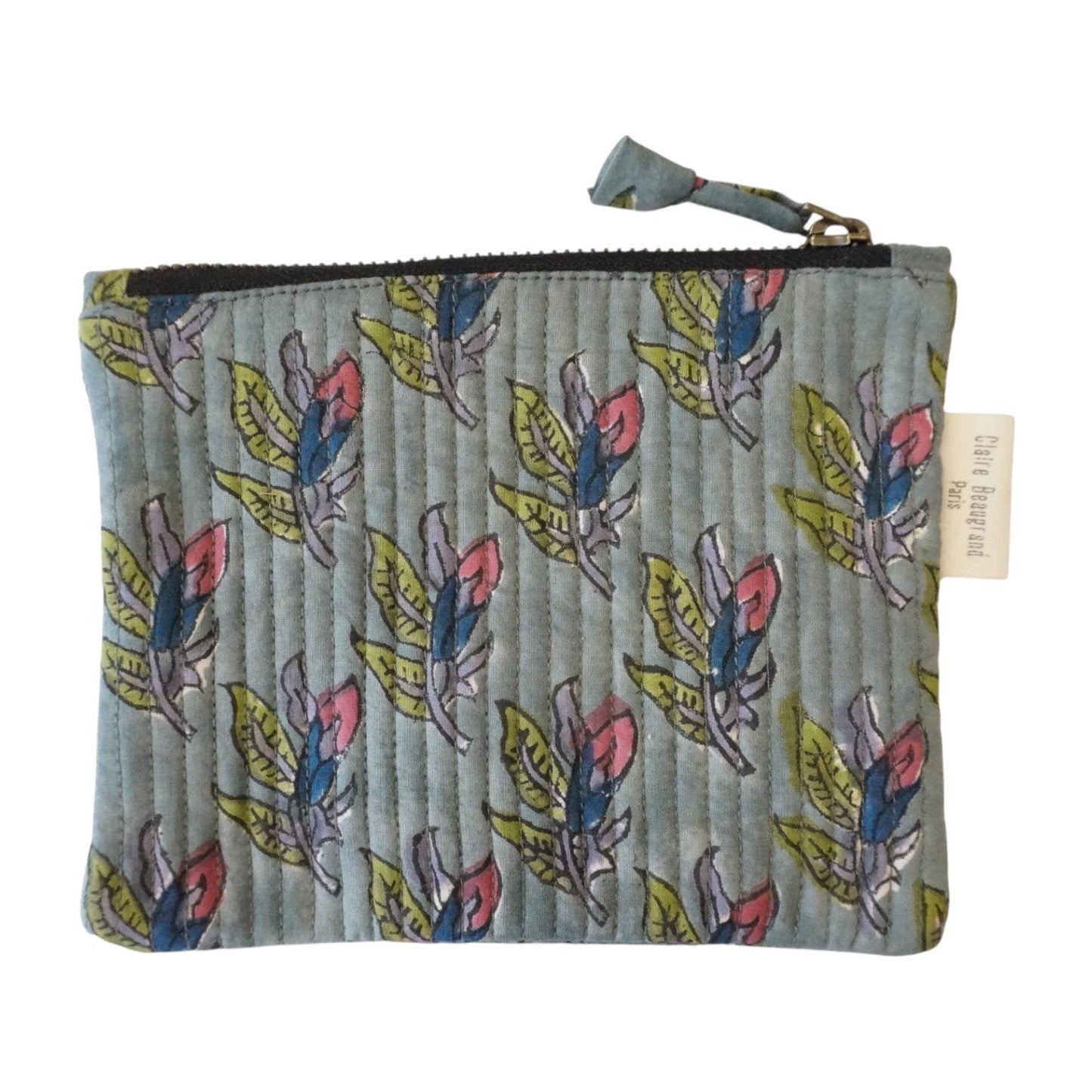 Pochette bleu grisé