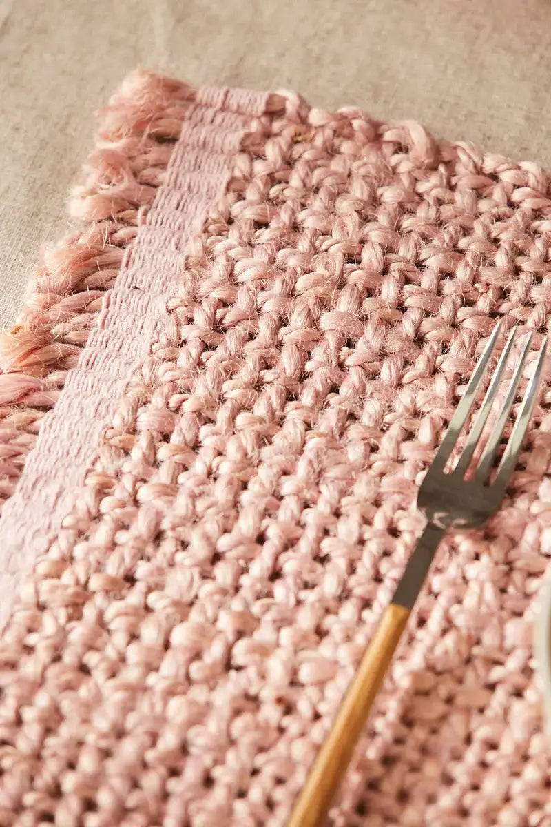 Set de table en jute rose