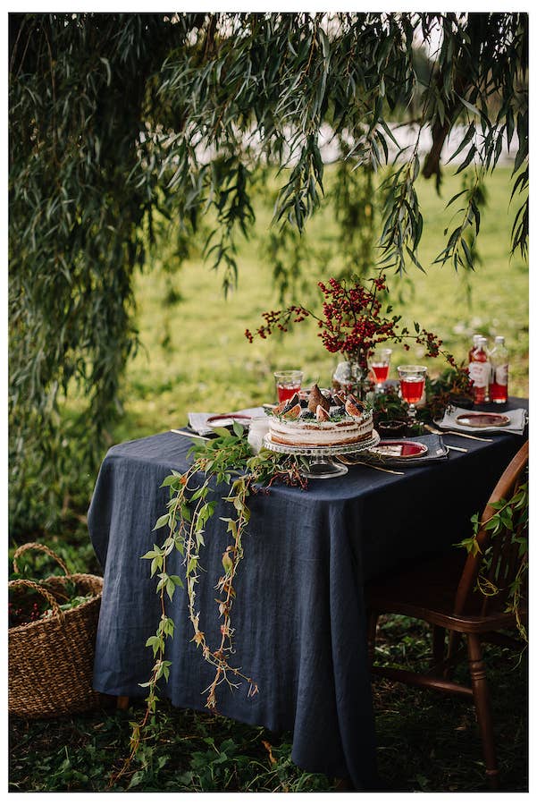 Nappe en lin fait main