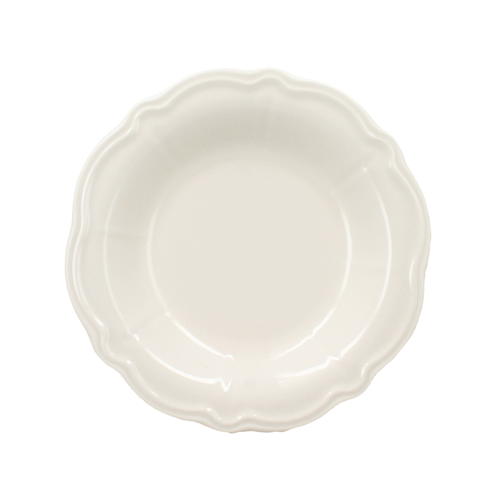 Assiette creuse Charlotte 22cm grès blanc - Madame Beaumont