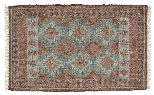 Tapis kilim en jute Cancun | 90 × 120 cm | Bohème chic