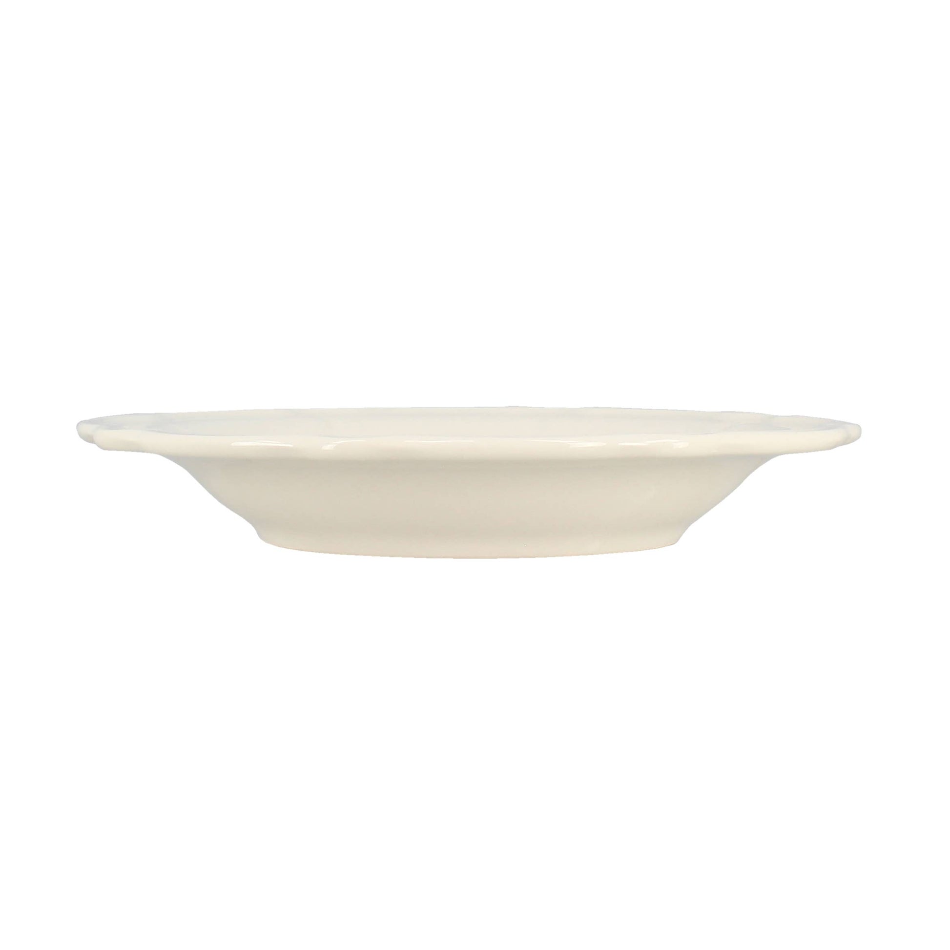 Assiette creuse Charlotte 22cm grès blanc - Madame Beaumont