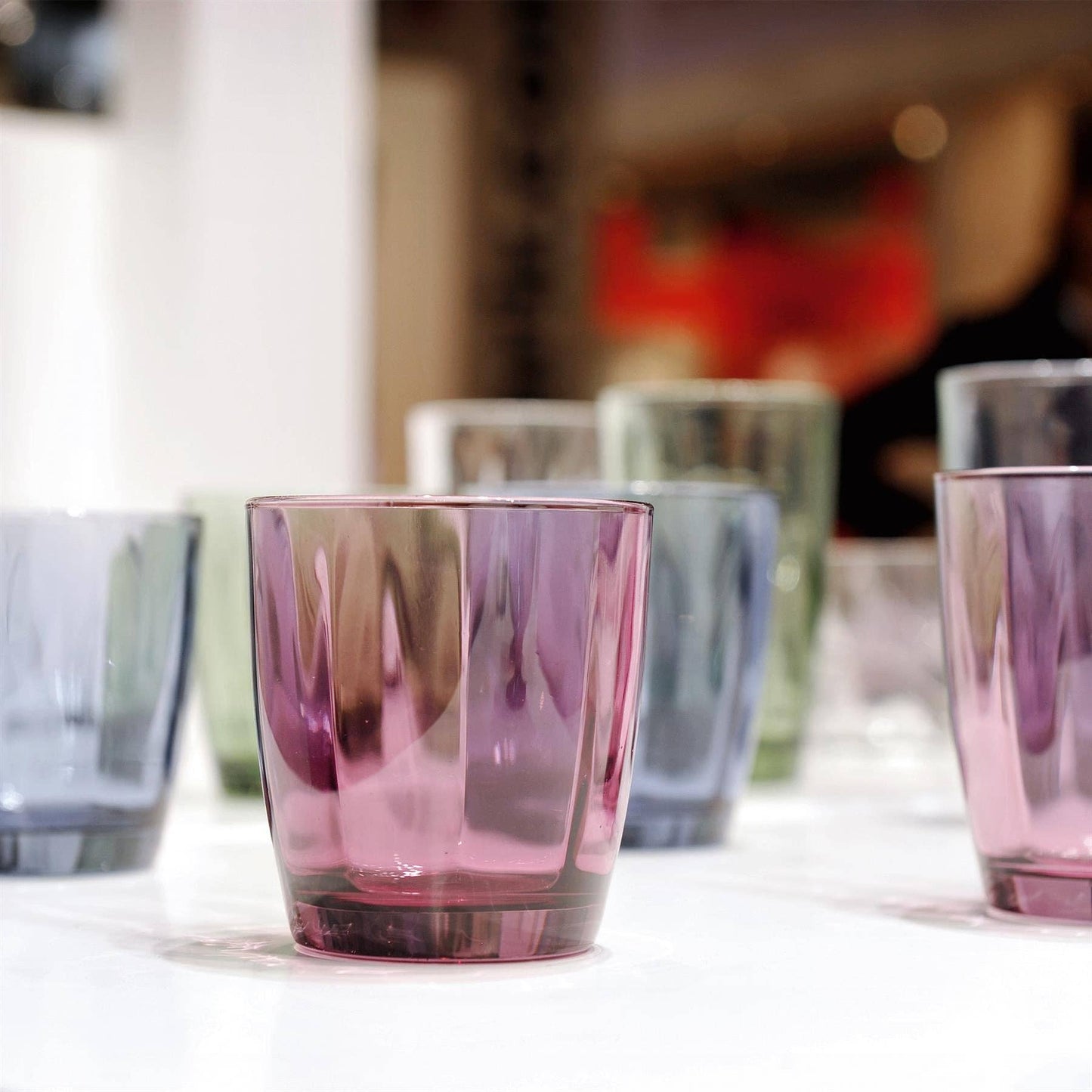 Grand verre coloré - lot de 6