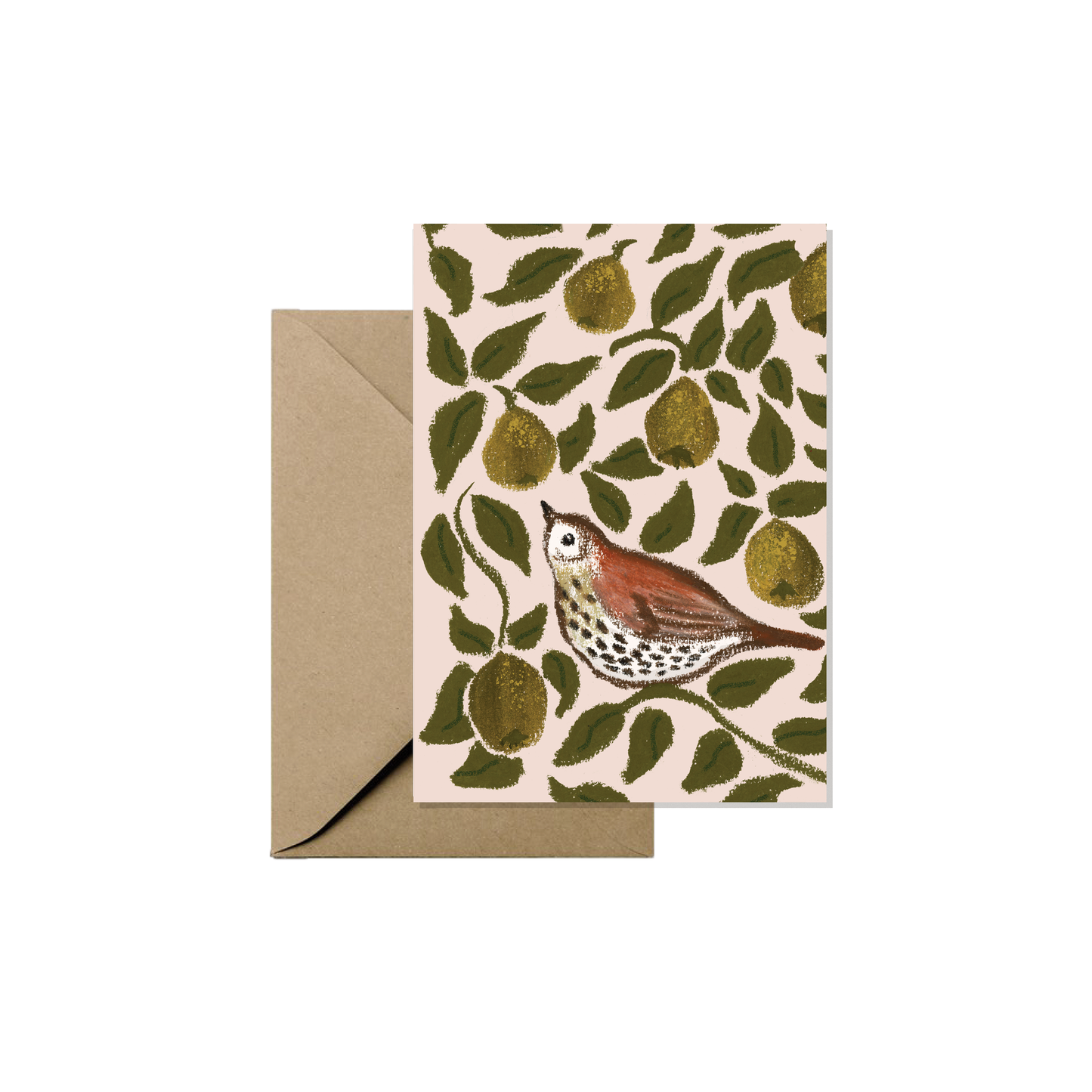 Mini carte - Grive et poires