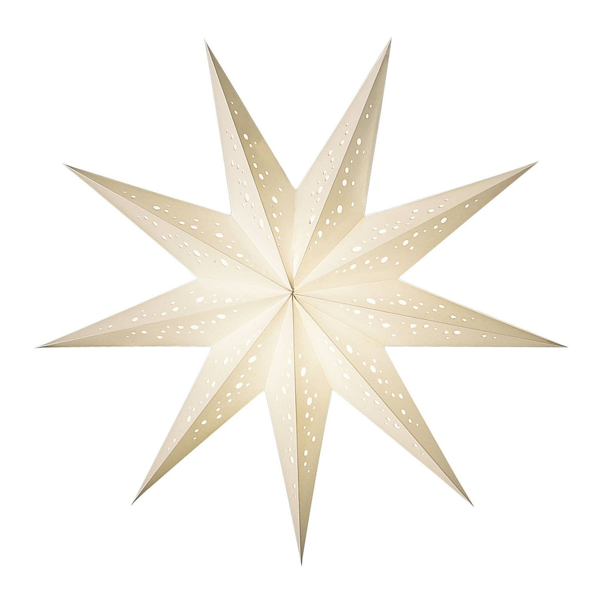 Étoile lumineuse en papier Baby Bianco – 45 cm