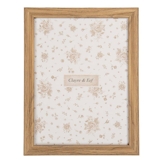Cadre photo en bois brut mouluré 13 × 18 cm, au style campagne et naturel.