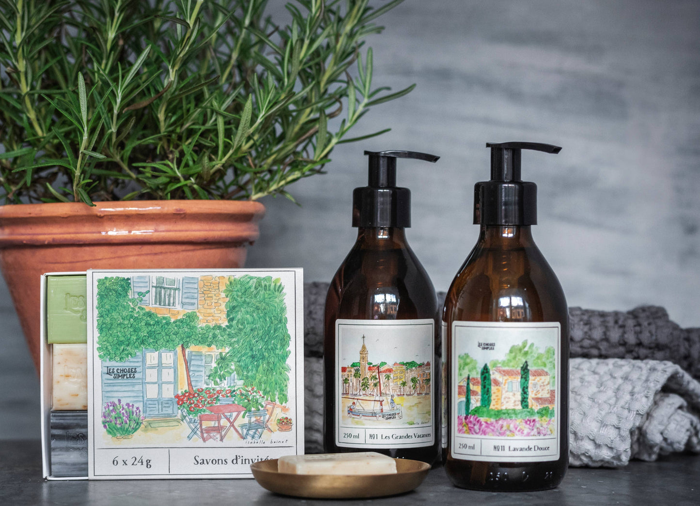 Savon pour les mains et le corps « La Mer » Ambre (250 ml, bouteille en verre)
