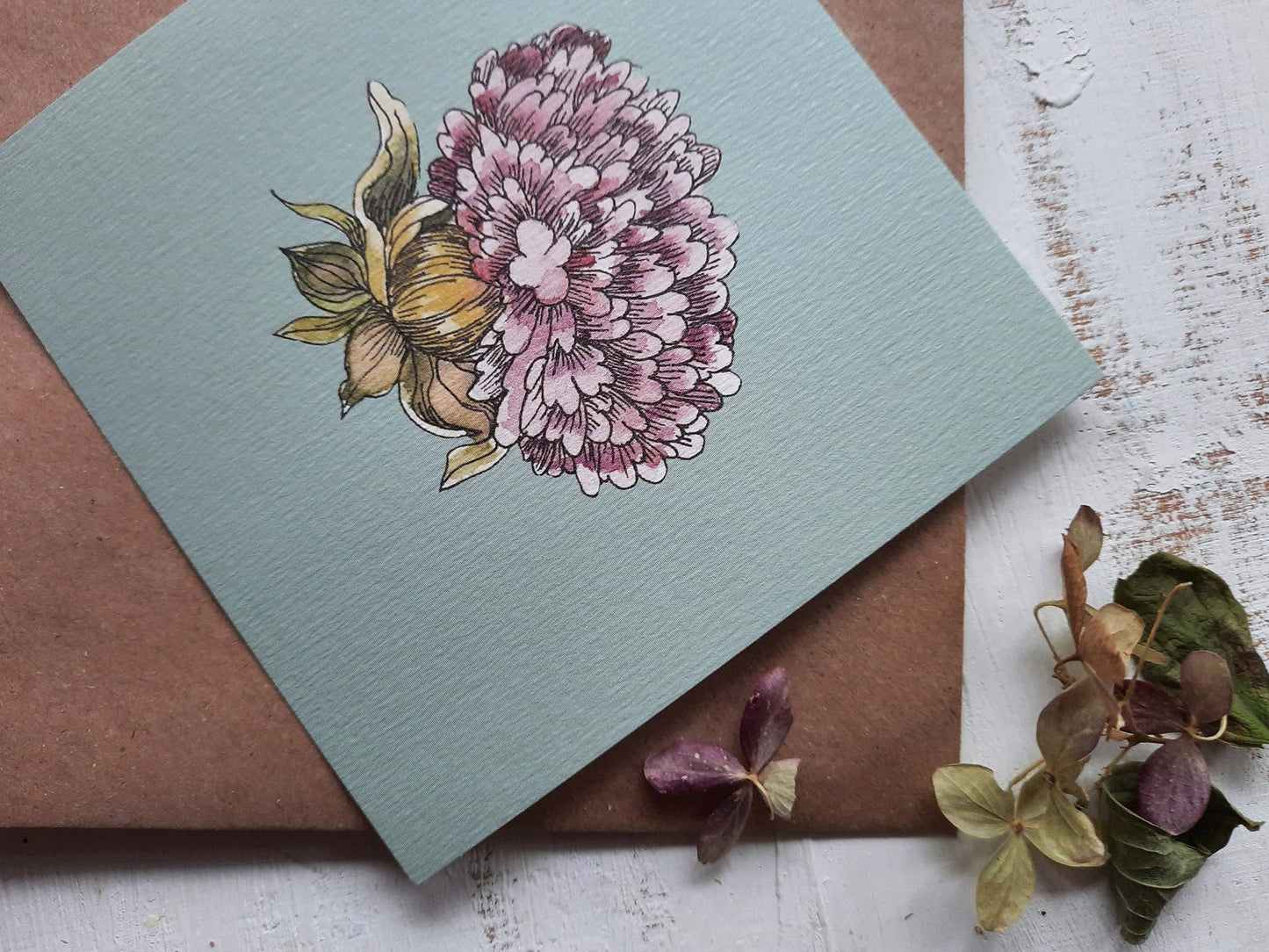 Carte de voeux fleurie