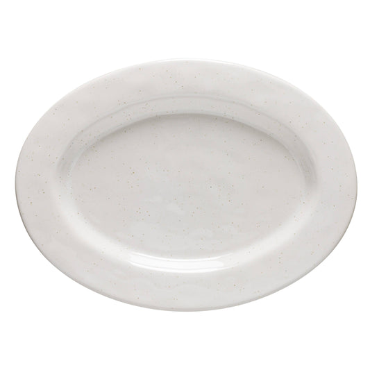 Plat Ovale 40 - Fattoria - Blanc tâcheté
