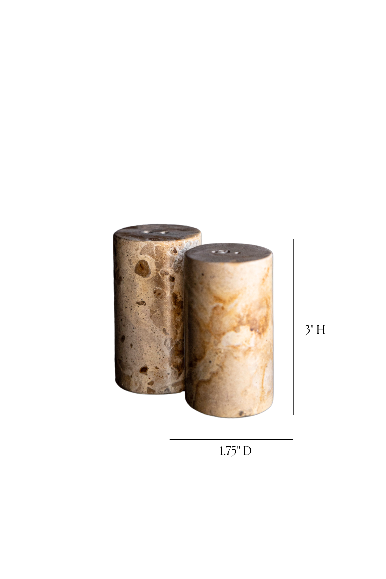 Salières et poivrières en chocolat et marbre