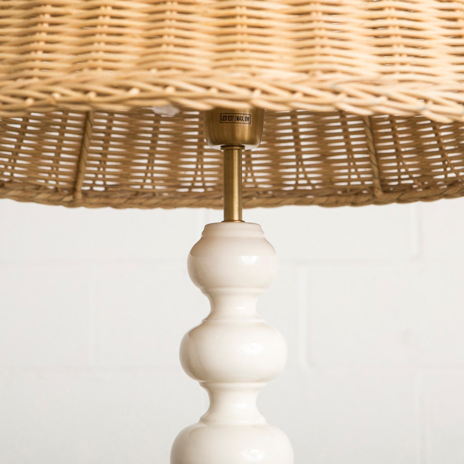 Zoom sur le haut de la lampe