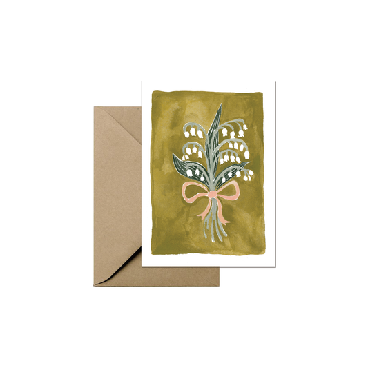 Mini carte illustrée bouquet de violettes – papeterie florale