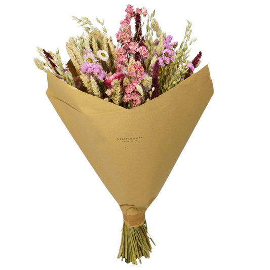 Fleurs séchées - Bouquet classique rose