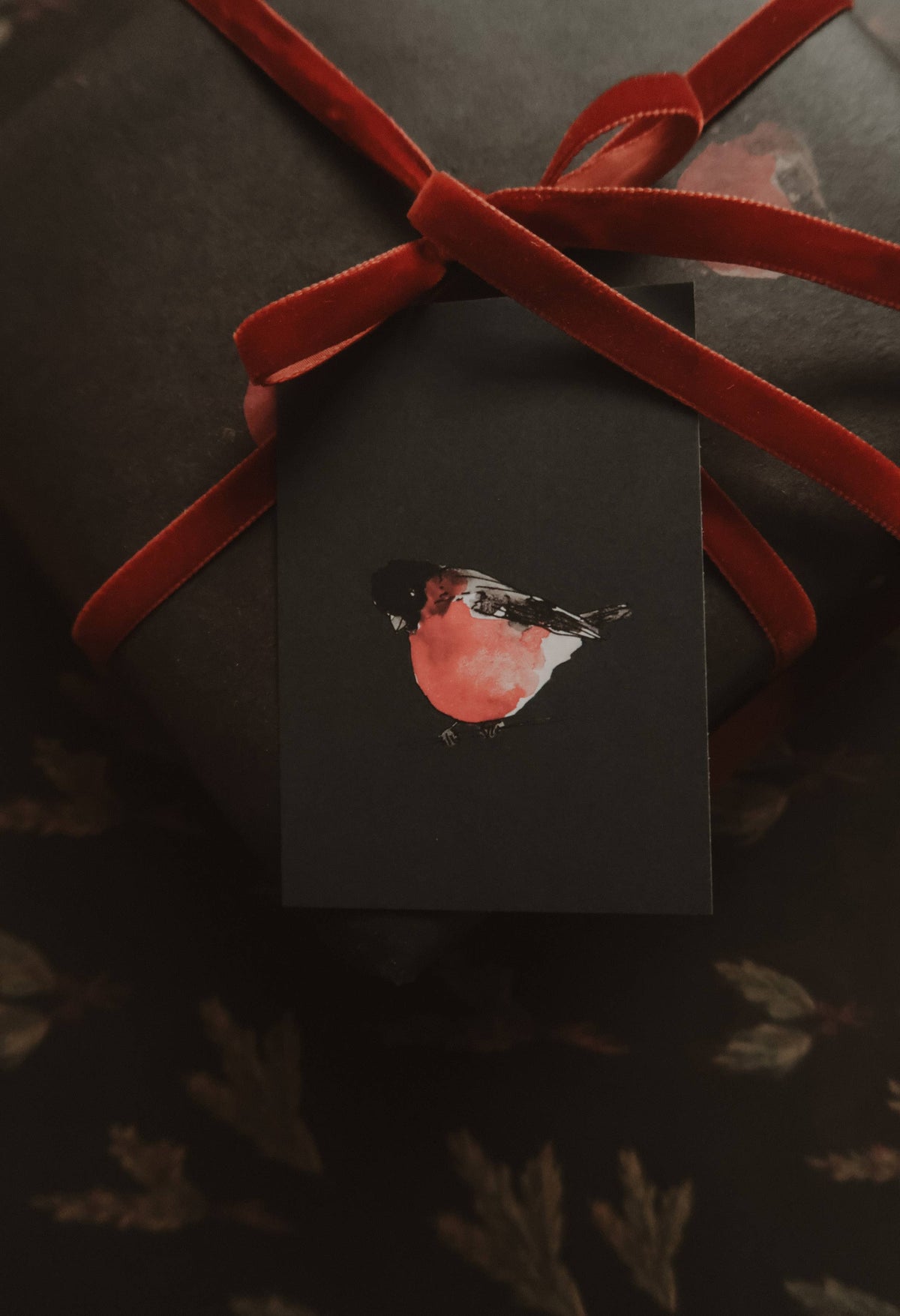 Mini Carte – Rouge-gorge d’Hiver (7×10 cm)
