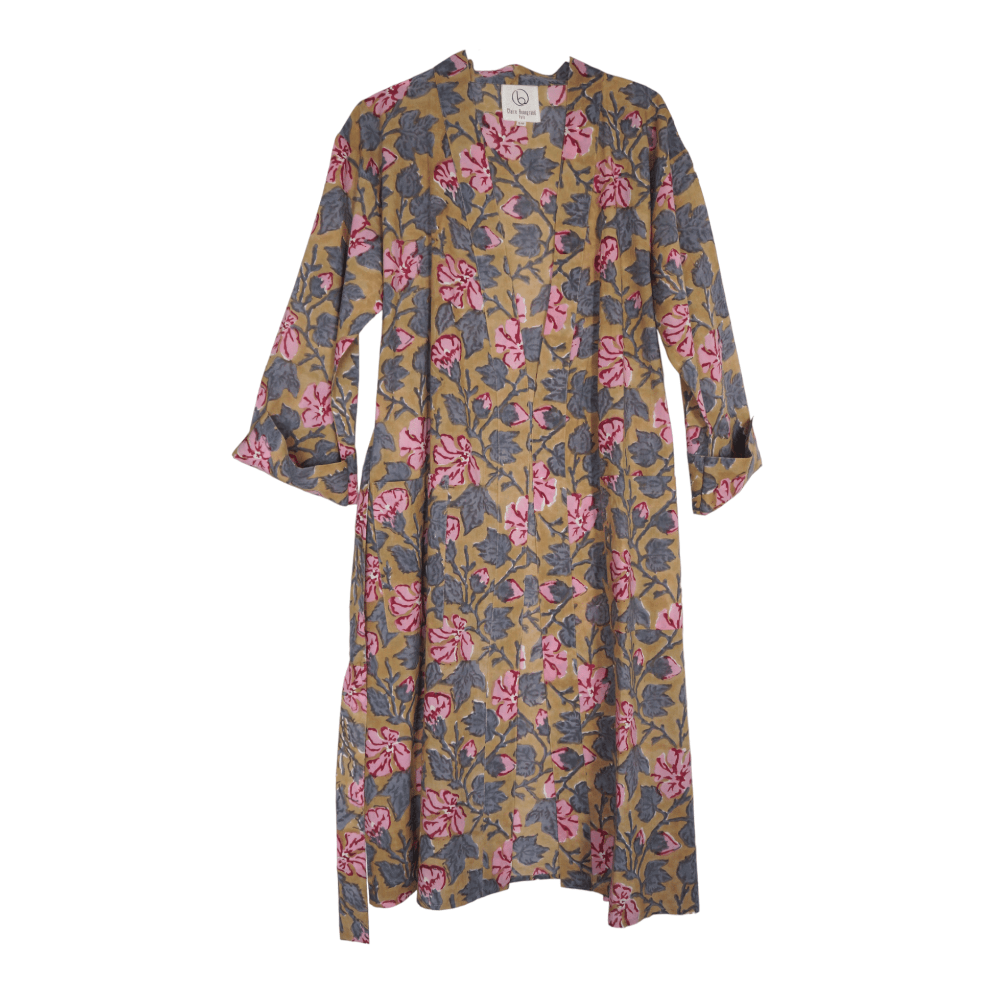 Kimono en Coton Block Print & Mulepose - Madame Beaumont