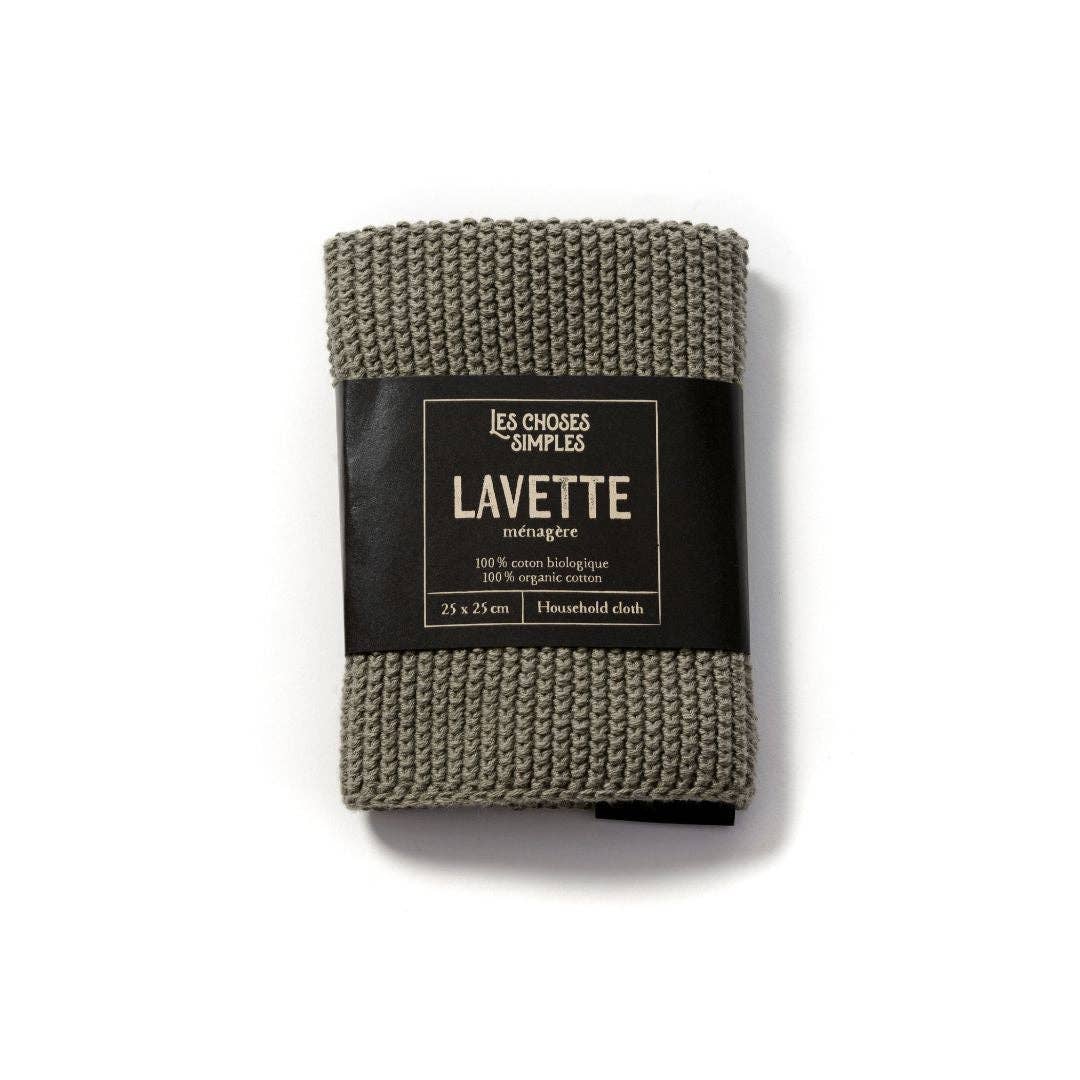 Lavette grise. Chiffon de ménage gris.