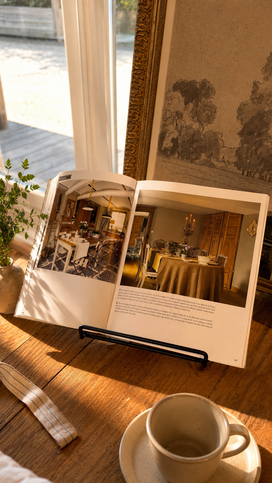 repose livre ou tabeau en metal noir