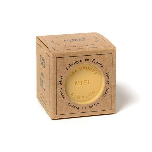 Savon au miel 100 g, 100 % végétal, enrichi en beurre de karité, fabriqué artisanalement en Provence